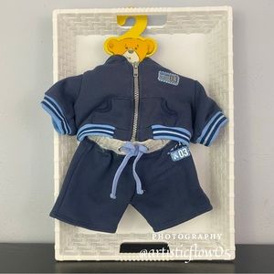NEW! Build a Bear Limited Too Blue Dance Hoodie & Sweat Pants Set